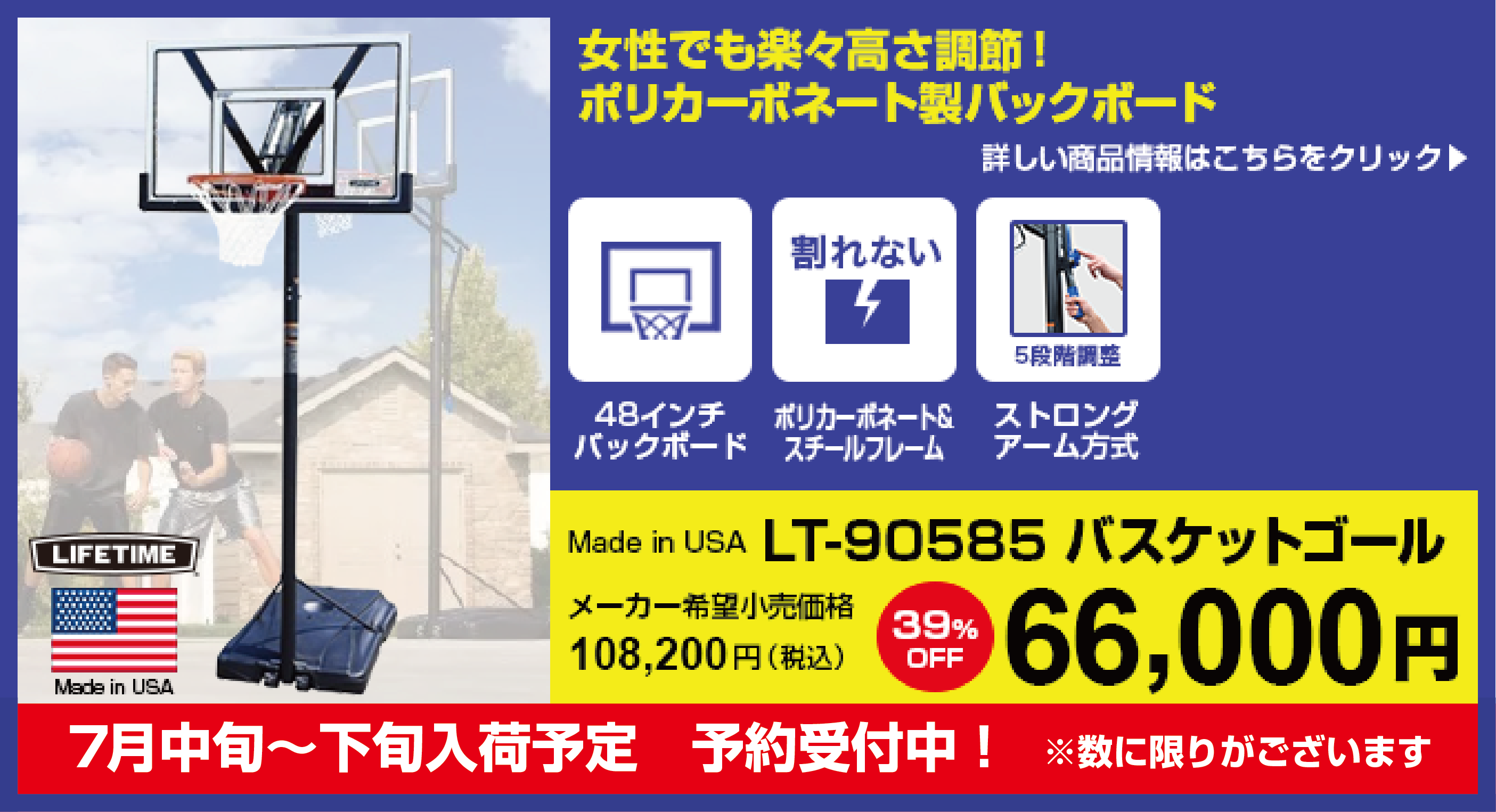 Lifetime バスケットゴール【LIFETIME（ライフタイム）】LT-90585